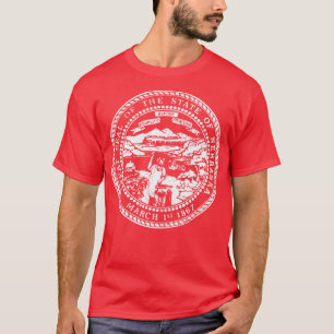 Camiseta Sinalizador do Estado do Nebraska - Afastado