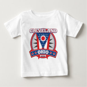 Camiseta Sinalizador do Estado Patriótico Azul Azul Vermelh
