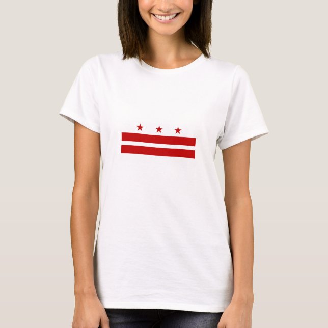 Camiseta Sinalizador do Estado Washington DC (Frente)