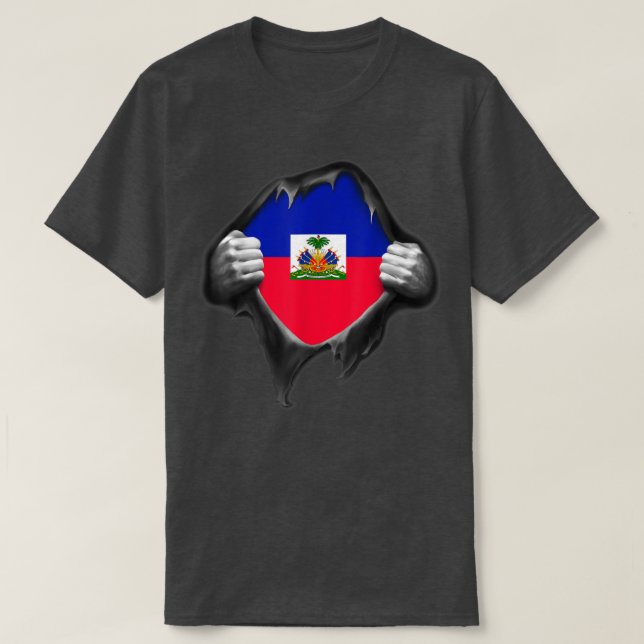 Camiseta Sinalizador do Haiti T (Frente do Design)