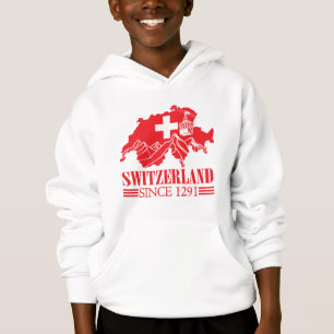 Camiseta Sinalizador do Mapa de suiças Desde Montanhas 1291