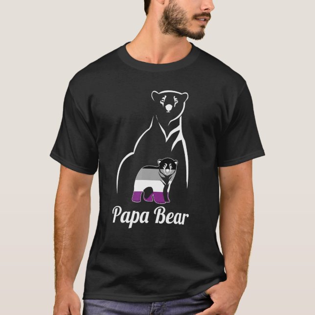 Camiseta Sinalizador do Orgulho Ace do Papa Urso Asexual Lg (Frente)