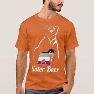 Camiseta Sinalizador do Orgulho Ace do Urso Assexual LGBT
