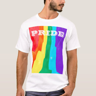 Camiseta Sinalizador do Orgulho Arco-Íris do PixDezines LGB