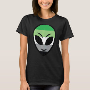 Camiseta Sinalizador do Orgulho Aromântico da Alienígena Fe
