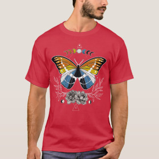 Camiseta Sinalizador do Orgulho Aromântico da Borboleta Aro