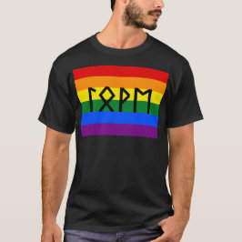 Camiseta Sinalizador do Orgulho de Amor de Futhark