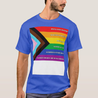 Camiseta Sinalizador do Orgulho de Progresso