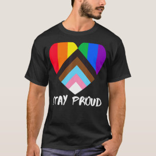Camiseta Sinalizador do Orgulho de Progresso Inclusividade 