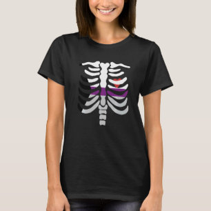 Camiseta Sinalizador do Orgulho Demissexual Esqueleto Demis