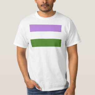 Camiseta Sinalizador do Orgulho do Genderqueer