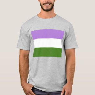 Camiseta Sinalizador do Orgulho do Genderqueer LGBTIQ