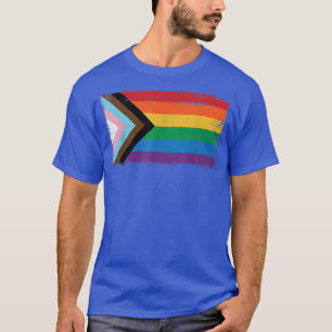 Camiseta Sinalizador do Orgulho do Progresso LGBT Mês Gay L