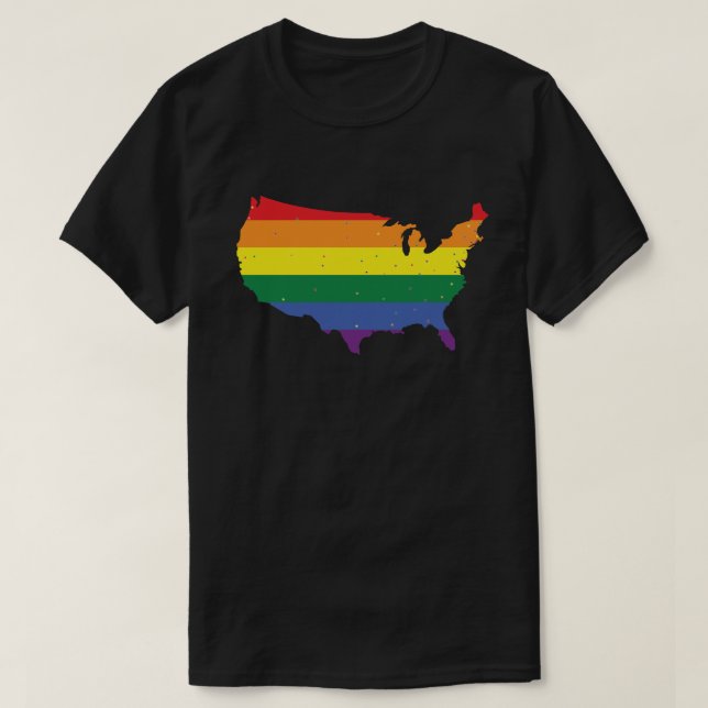 Camiseta Sinalizador do Orgulho dos EUA (Frente do Design)