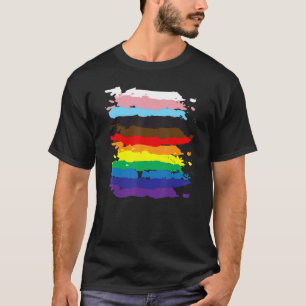 Camiseta Sinalizador do Orgulho gay Paint Rainbow para Prog