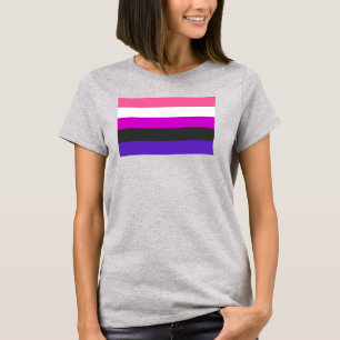 Camiseta Sinalizador do Orgulho Genderfluido