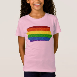 Camiseta Sinalizador do Orgulho LGBT Arco-Íris Escrivável