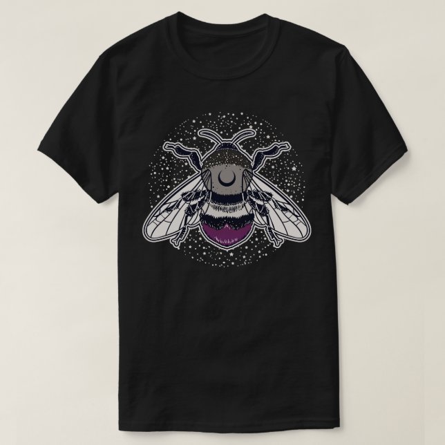 Camiseta Sinalizador do Orgulho LGBT da Abelha Asexual (Frente do Design)