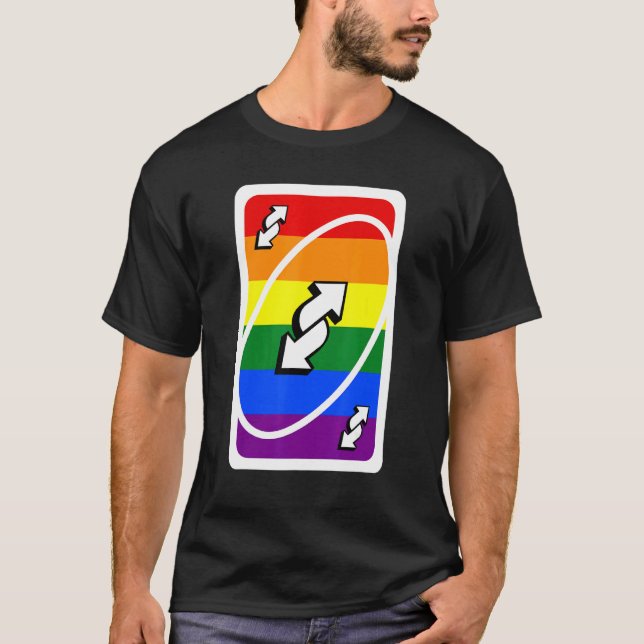 Camiseta Sinalizador Do Orgulho Lgbt Inverso Uno Lgbt (Frente)