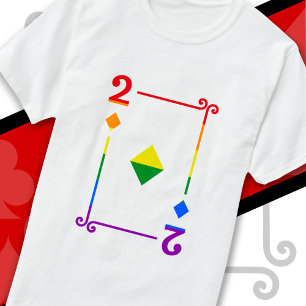 Camiseta Sinalizador do Orgulho LGBTQ Jogando Cartões Dois