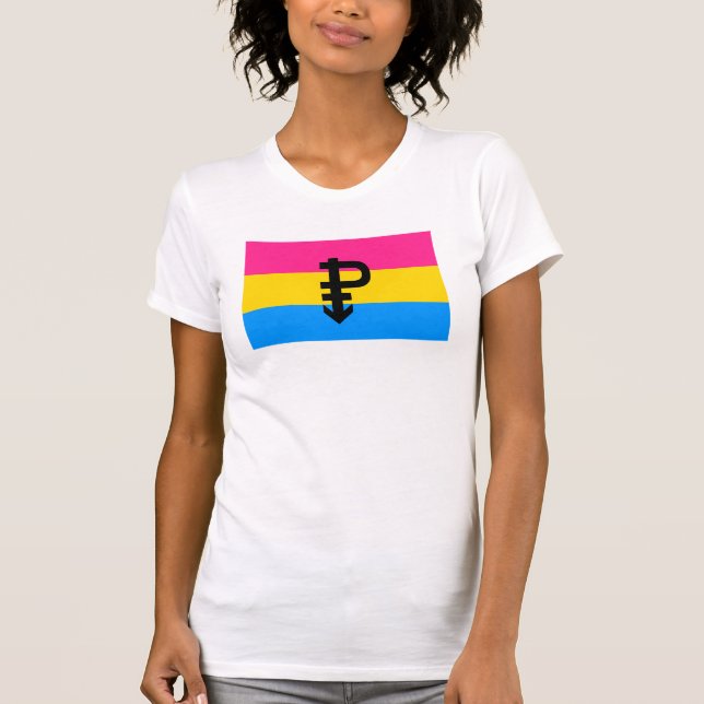 Camiseta Sinalizador do Orgulho Pansexual (Frente)