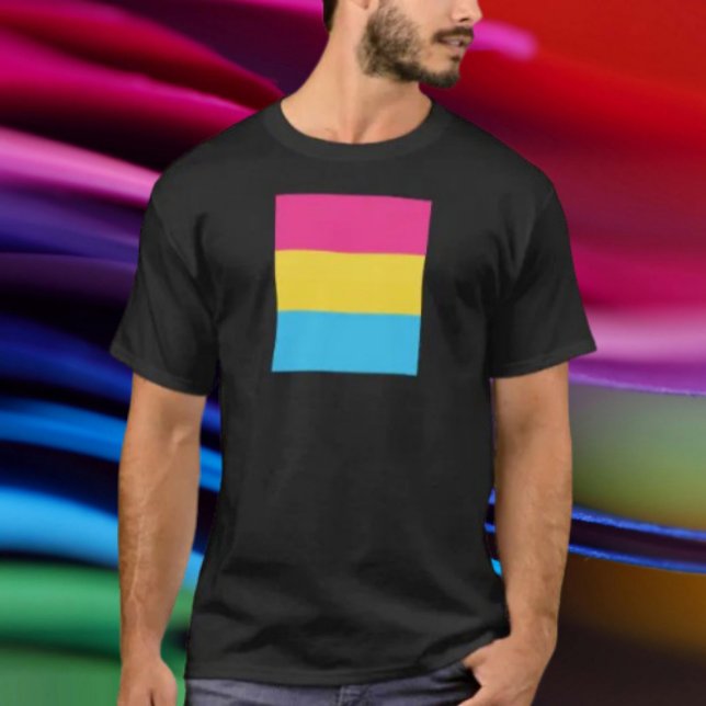 Camiseta Sinalizador do Orgulho Pansexual (Criador carregado)