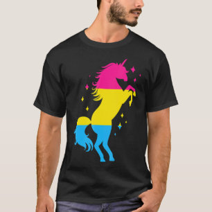 Camiseta Sinalizador do Orgulho Pansexual Unicórnio Sinaliz