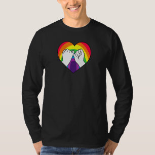 Camiseta Sinalizador do Orgulho Prometido Pinky Swear para 