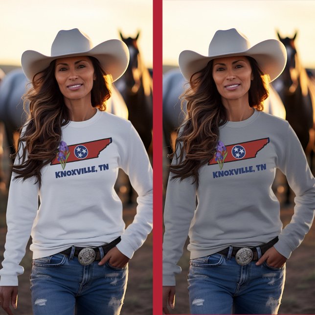 Camiseta Sinalizador do Tennessee e texto personalizado da  (Criador carregado)