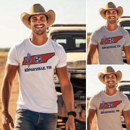 Camiseta Sinalizador do Tennessee e texto personalizado da 