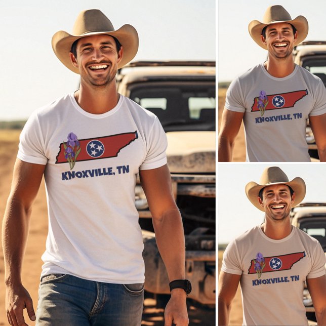 Camiseta Sinalizador do Tennessee e texto personalizado da  (Criador carregado)