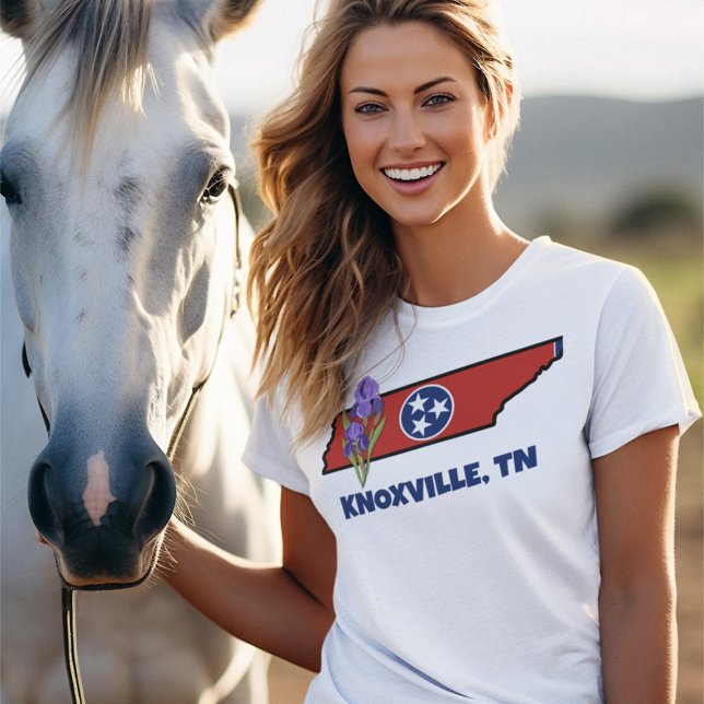 Camiseta Sinalizador do Tennessee e texto personalizado da  (Criador carregado)