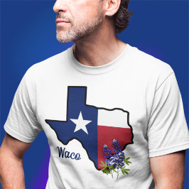 Camiseta Sinalizador do Texas com destino a Bluebonnet do e