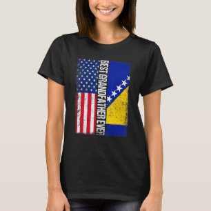 Camiseta Sinalizador dos Estados Unidos e Bandeira da Bósni