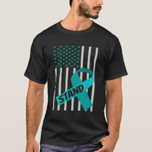 Camiseta Sinalizador Dos Eua A Fita Verde Scoliose Sensibil
