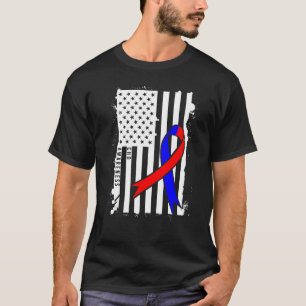 Camiseta Sinalizador Dos Eua: Chd Congenital Heart Defeito