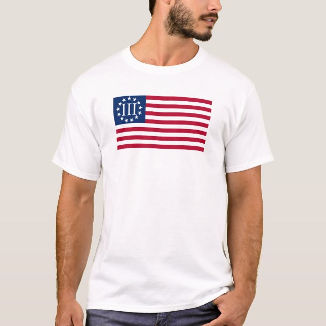 Camiseta Sinalizador dos EUA III% (Frente)