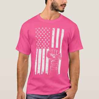 Camiseta Sinalizador Dos Eua Para Um Formador De Kickboxing