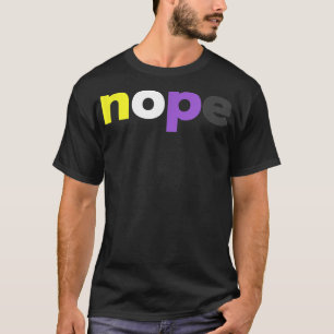 Camiseta Sinalizador Enby Não Binário Funny Pridenope Nonbi