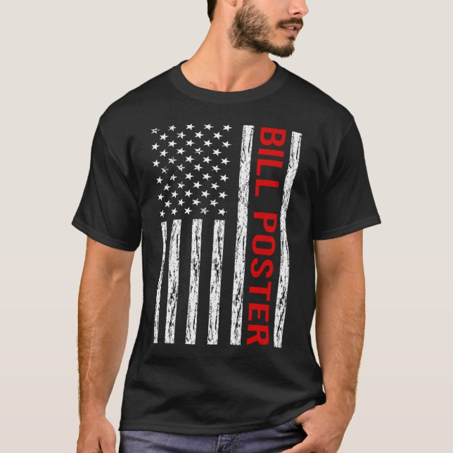 Camiseta Sinalizador EUA - Bill Poster (Frente)