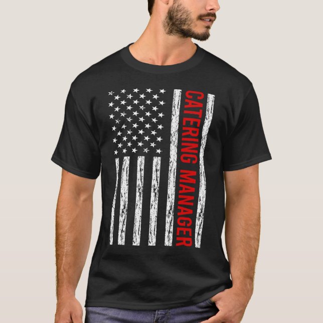 Camiseta Sinalizador EUA - Gestor de Catering (Frente)