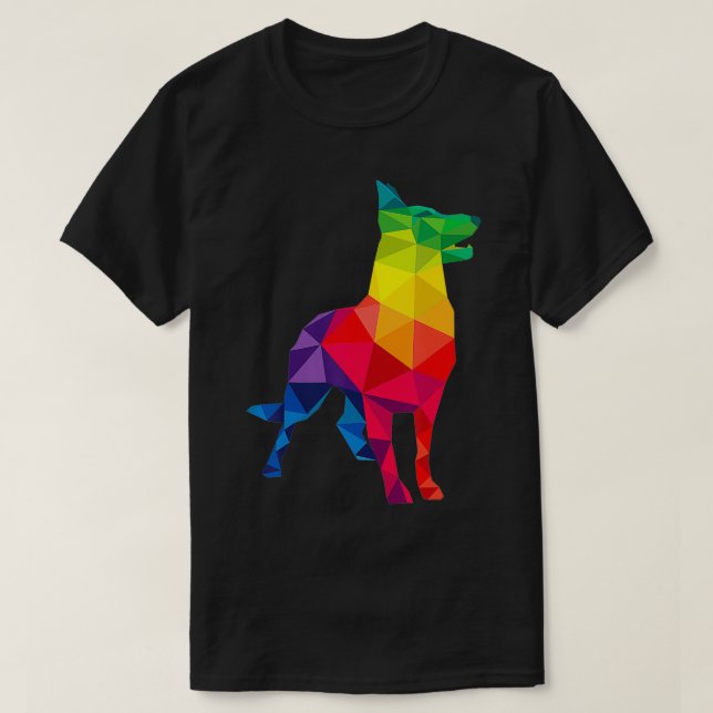 Camiseta Sinalizador german shepherd LGBT LGBT LGBT (Frente do Design)