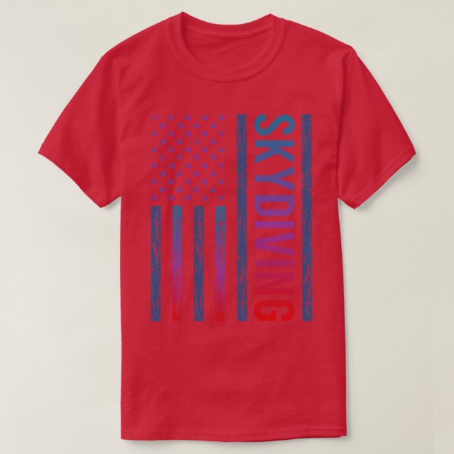 Camiseta Sinalizador Gradiente Skydiving Skydive (Frente do Design)