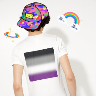 Camiseta Sinalizador Gradual do Orgulho Asexual - Sinalizad