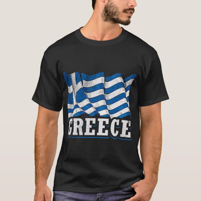 Camiseta Sinalizador grego grécia (Frente)