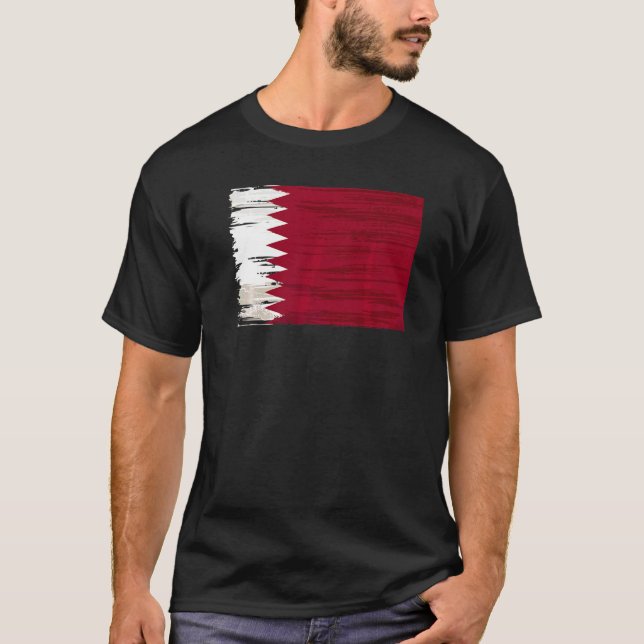 Camiseta Sinalizador Grunge Qatar (Frente)