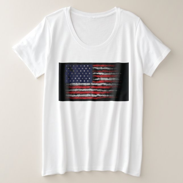 Camiseta Sinalizador Grunge U.S.A (Frente do Design)