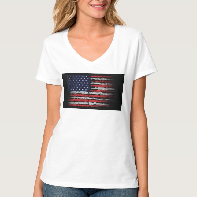 Camiseta Sinalizador Grunge U.S.A (Frente)