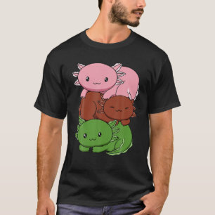 Camiseta Sinalizador Gynesexual Axolotl Pile Kawaii Gynesex