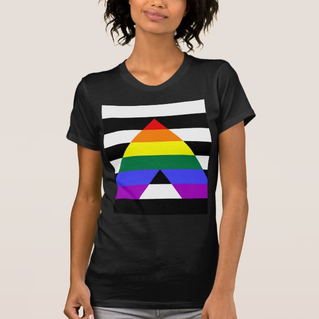 Camiseta sinalizador hetero Ally (Frente)